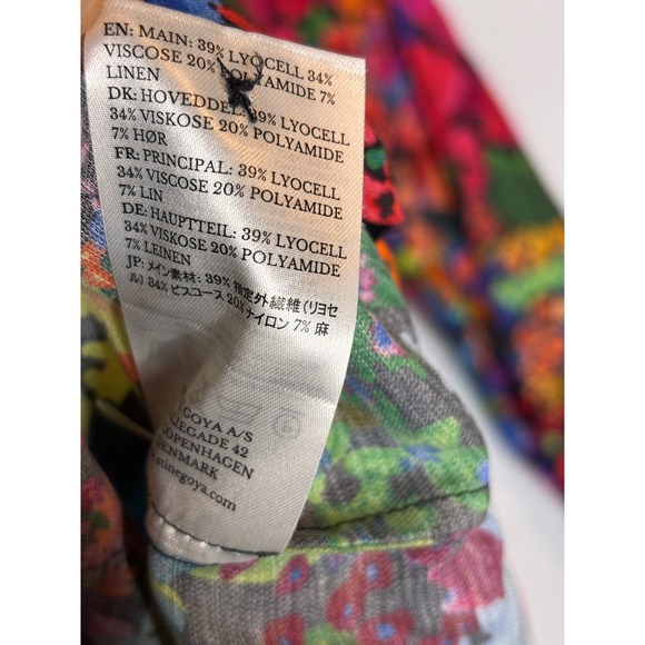 STINE GOYA NEVA Tencel 60s Floral Print High Neck Dress Size M - Picture 9 of 12